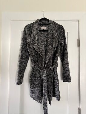 LOFT Marled Knit Belted Cardigan Wrap Sweater Medium